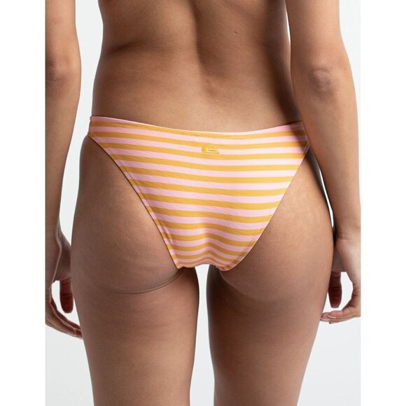QUIKSILVER Womens Size Medium Classic Rib Cheeky Bikini Bottoms Orange $40 2165 - Picture 2 of 8
